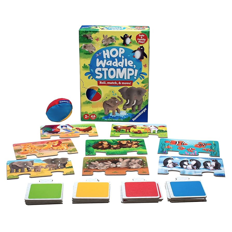 Amazon.com: Ravensburger Hop, Waddle, Stomp! - Entertaining